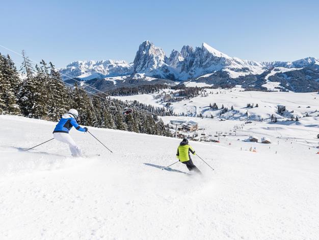 Vacanze invernali: sciare sull'Alpe di Siusi nelle Dolomiti
