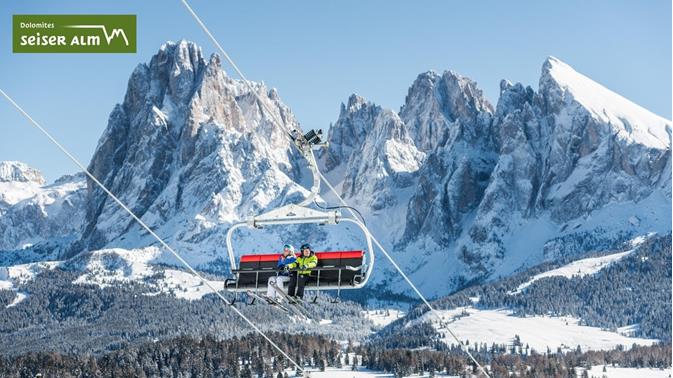 Cable cars and lift around the Seiser Alm